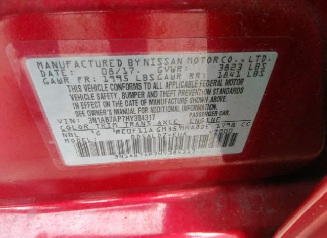 Photo 8 VIN: 3N1AB7AP7HY384317 - NISSAN SENTRA 