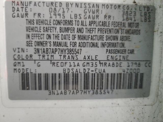 Photo 12 VIN: 3N1AB7AP7HY385547 - NISSAN SENTRA 