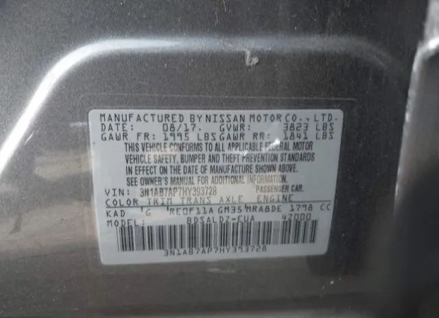 Photo 8 VIN: 3N1AB7AP7HY393728 - NISSAN SENTRA 