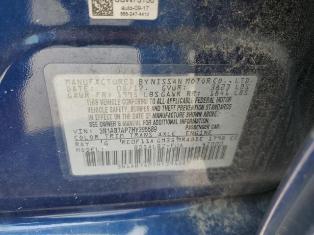 Photo 11 VIN: 3N1AB7AP7HY395589 - NISSAN SENTRA S 