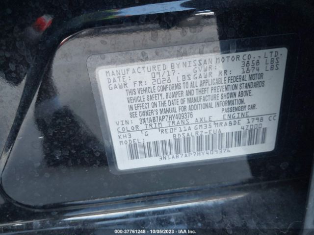 Photo 8 VIN: 3N1AB7AP7HY409376 - NISSAN SENTRA 