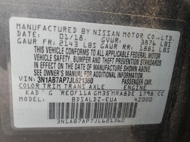 Photo 12 VIN: 3N1AB7AP7JL621360 - NISSAN SENTRA S 