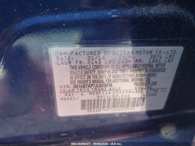 Photo 8 VIN: 3N1AB7AP7JL623416 - NISSAN SENTRA 