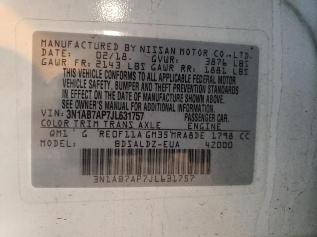 Photo 12 VIN: 3N1AB7AP7JL631757 - NISSAN SENTRA 