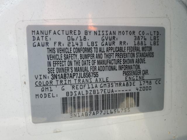 Photo 12 VIN: 3N1AB7AP7JL656755 - NISSAN SENTRA 