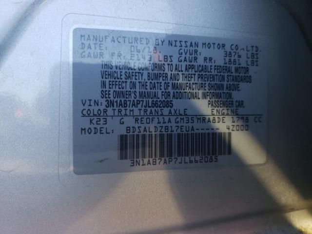 Photo 9 VIN: 3N1AB7AP7JL662085 - NISSAN SENTRA S 