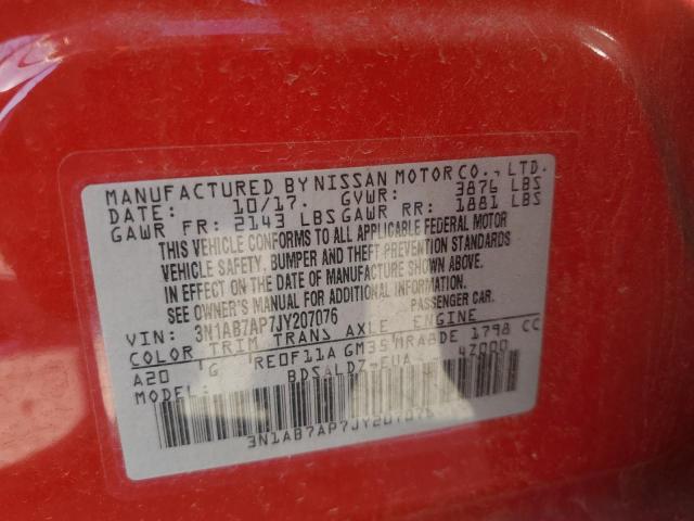 Photo 11 VIN: 3N1AB7AP7JY207076 - NISSAN SENTRA S 