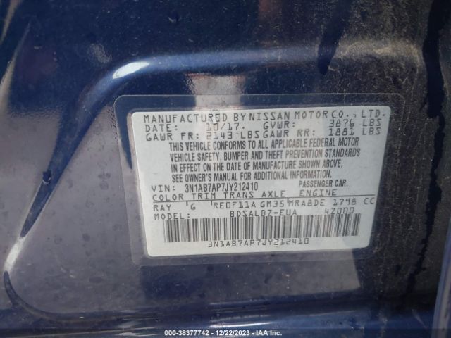 Photo 8 VIN: 3N1AB7AP7JY212410 - NISSAN SENTRA 