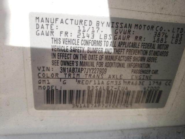 Photo 11 VIN: 3N1AB7AP7JY227909 - NISSAN SENTRA S 