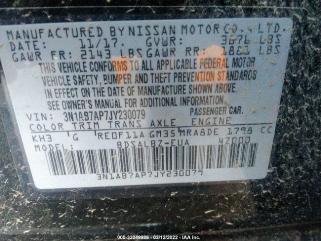 Photo 8 VIN: 3N1AB7AP7JY230079 - NISSAN SENTRA 