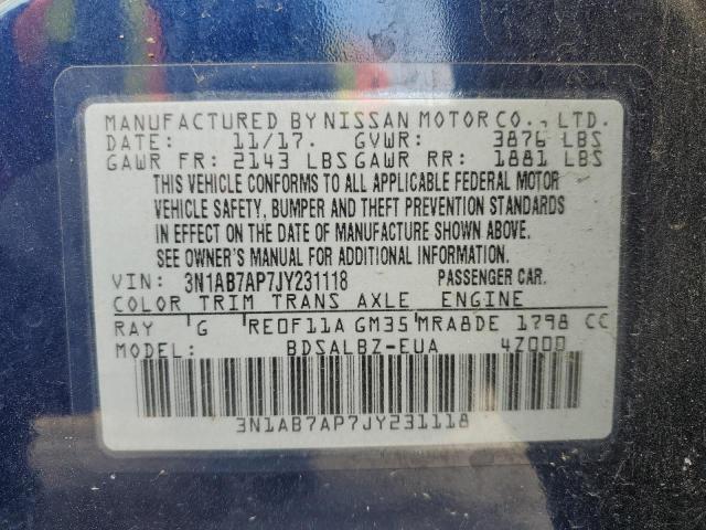 Photo 12 VIN: 3N1AB7AP7JY231118 - NISSAN SENTRA 