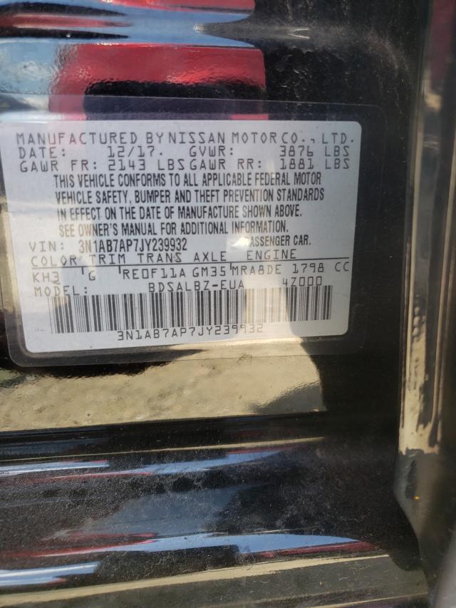 Photo 9 VIN: 3N1AB7AP7JY239932 - NISSAN SENTRA S 