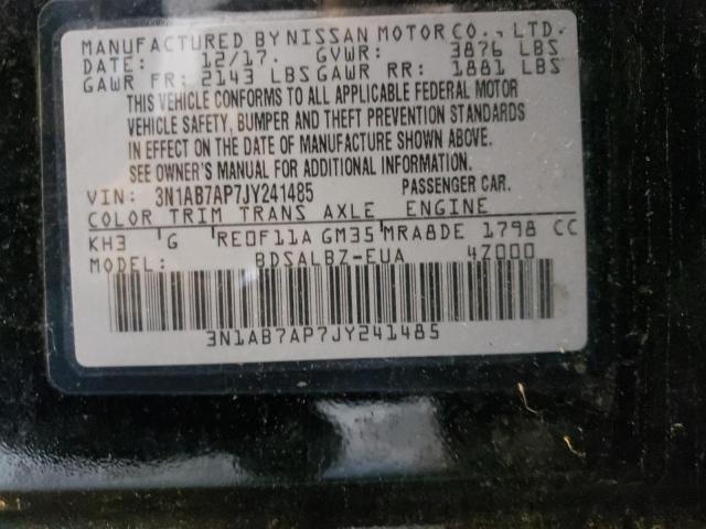 Photo 9 VIN: 3N1AB7AP7JY241485 - NISSAN SENTRA S 