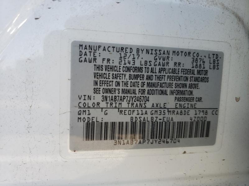 Photo 9 VIN: 3N1AB7AP7JY246704 - NISSAN SENTRA 