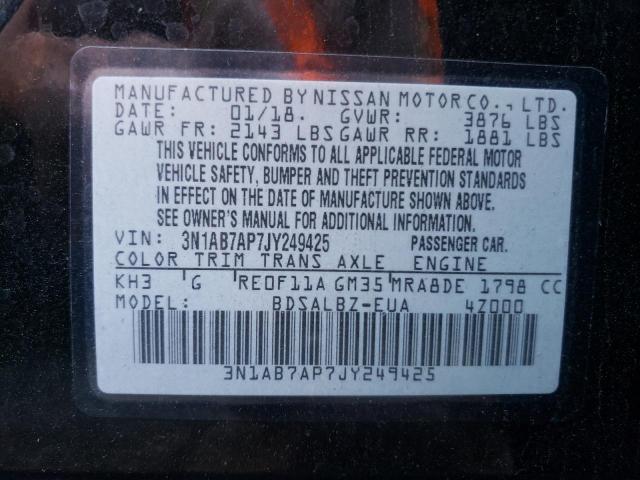 Photo 11 VIN: 3N1AB7AP7JY249425 - NISSAN SENTRA 