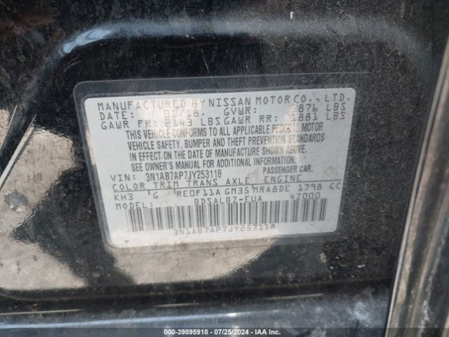 Photo 8 VIN: 3N1AB7AP7JY253118 - NISSAN SENTRA 