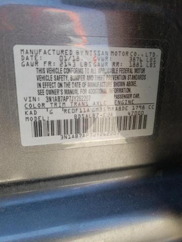 Photo 11 VIN: 3N1AB7AP7JY262207 - NISSAN SENTRA 