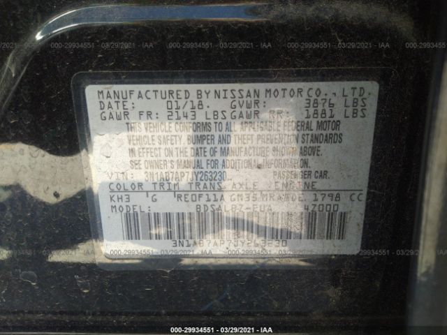 Photo 8 VIN: 3N1AB7AP7JY263230 - NISSAN SENTRA 