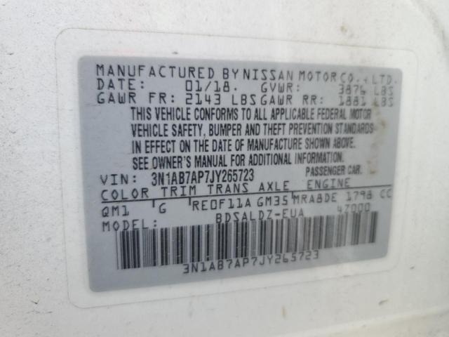 Photo 11 VIN: 3N1AB7AP7JY265723 - NISSAN SENTRA S 