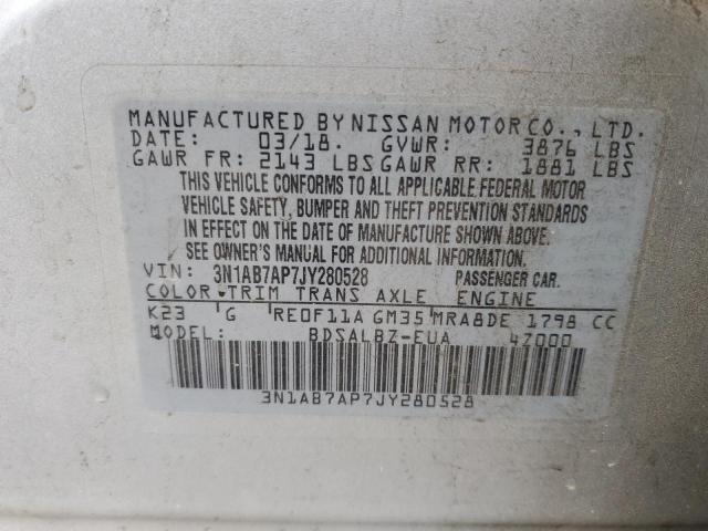 Photo 12 VIN: 3N1AB7AP7JY280528 - NISSAN SENTRA 