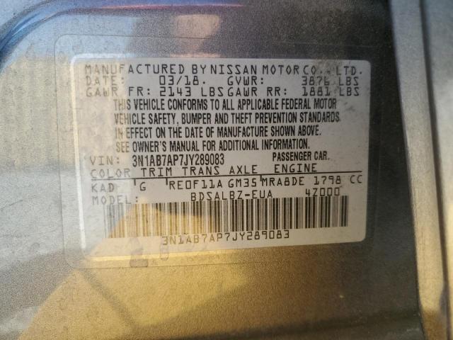 Photo 12 VIN: 3N1AB7AP7JY289083 - NISSAN SENTRA S 