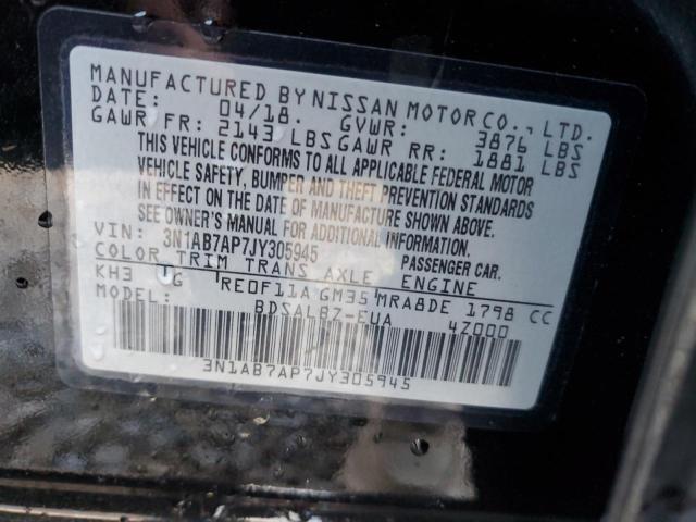 Photo 11 VIN: 3N1AB7AP7JY305945 - NISSAN SENTRA S 