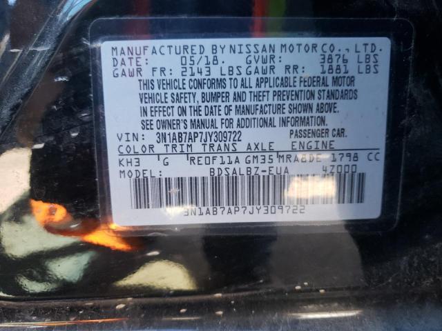 Photo 9 VIN: 3N1AB7AP7JY309722 - NISSAN SENTRA S 