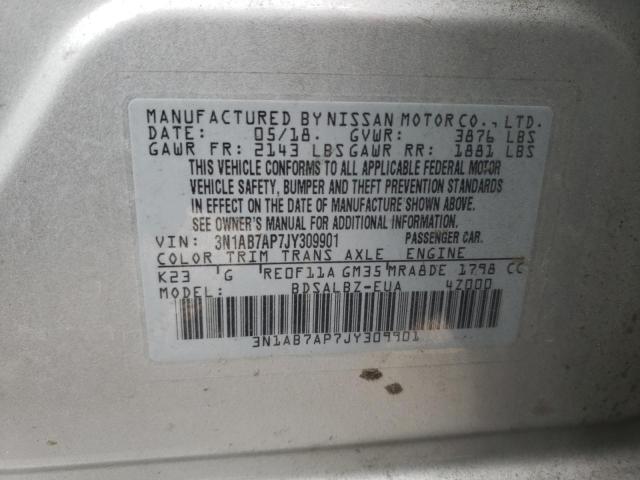 Photo 11 VIN: 3N1AB7AP7JY309901 - NISSAN SENTRA 