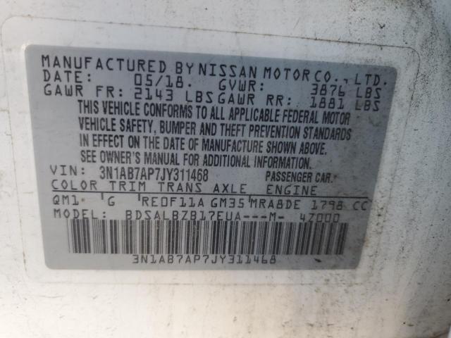 Photo 11 VIN: 3N1AB7AP7JY311468 - NISSAN SENTRA S 