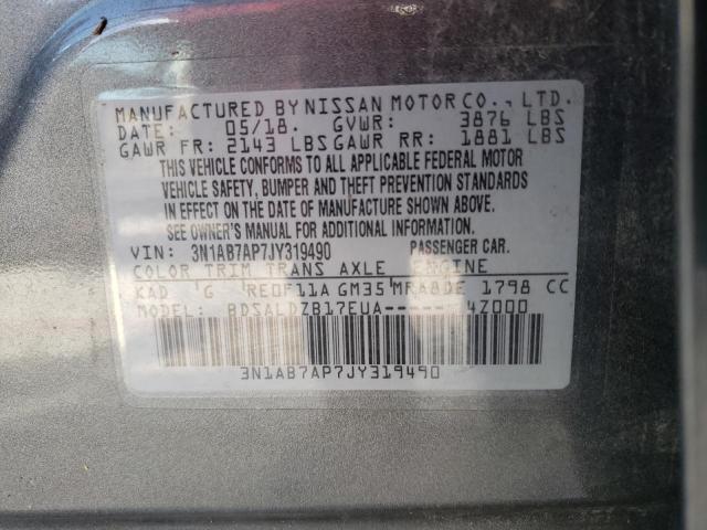 Photo 11 VIN: 3N1AB7AP7JY319490 - NISSAN SENTRA S 