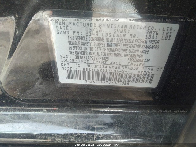 Photo 8 VIN: 3N1AB7AP7JY321028 - NISSAN SENTRA 