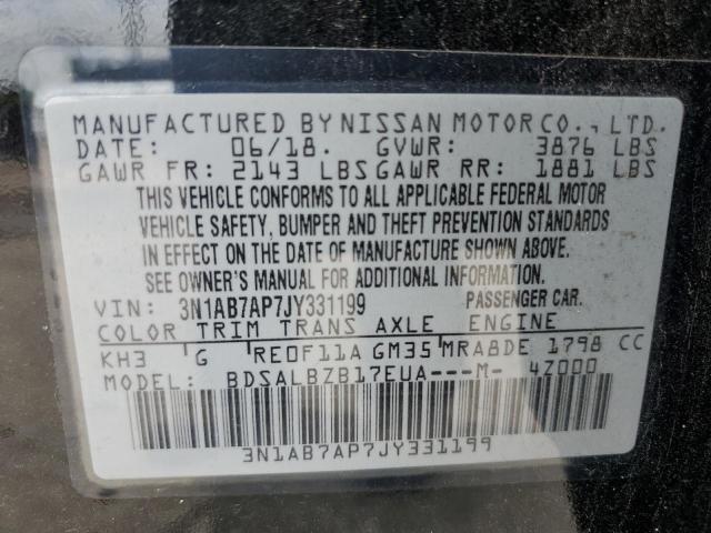 Photo 12 VIN: 3N1AB7AP7JY331199 - NISSAN SENTRA S 