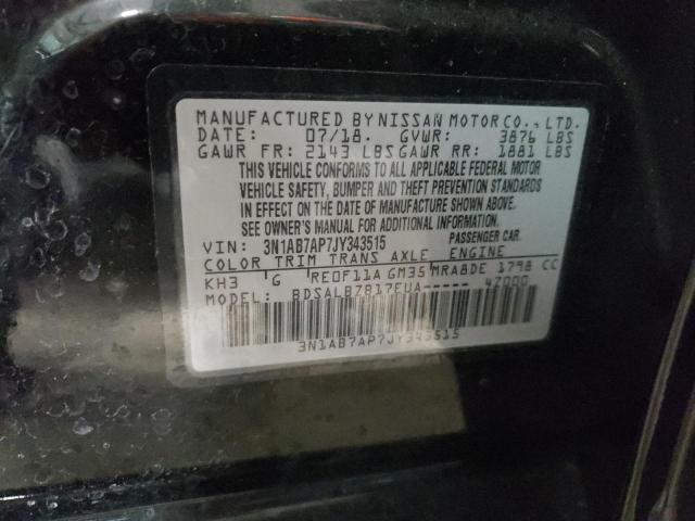 Photo 9 VIN: 3N1AB7AP7JY343515 - NISSAN SENTRA S 