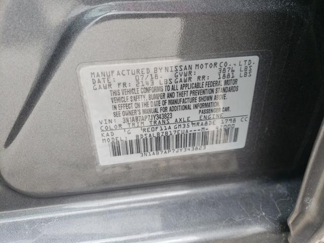 Photo 9 VIN: 3N1AB7AP7JY343823 - NISSAN SENTRA S 