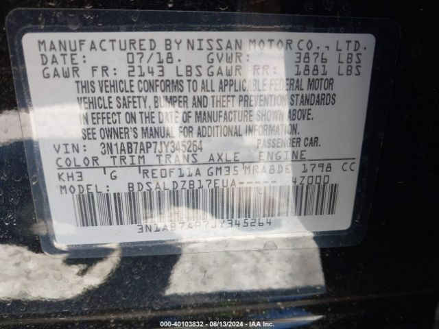 Photo 8 VIN: 3N1AB7AP7JY345264 - NISSAN SENTRA 