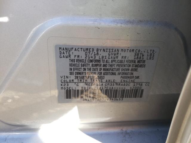 Photo 9 VIN: 3N1AB7AP7JY345653 - NISSAN SENTRA S 