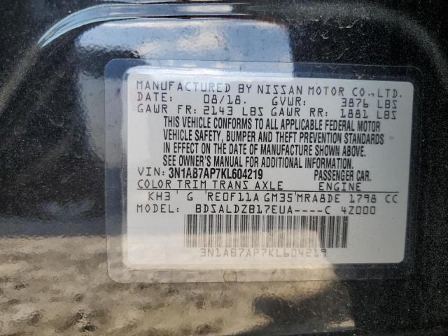 Photo 11 VIN: 3N1AB7AP7KL604219 - NISSAN SENTRA S 