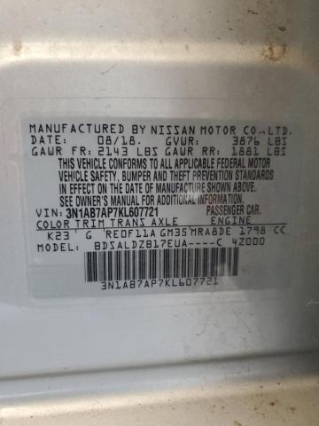 Photo 12 VIN: 3N1AB7AP7KL607721 - NISSAN SENTRA 