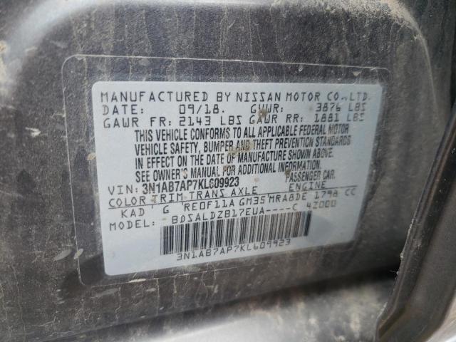 Photo 11 VIN: 3N1AB7AP7KL609923 - NISSAN SENTRA S 