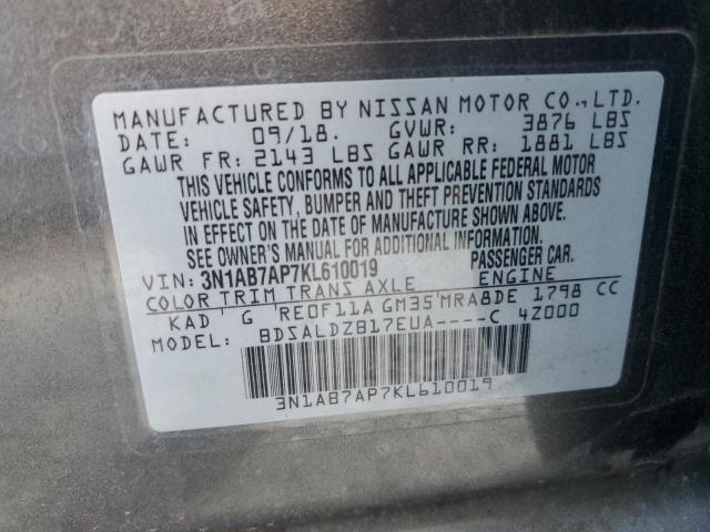 Photo 11 VIN: 3N1AB7AP7KL610019 - NISSAN SENTRA 