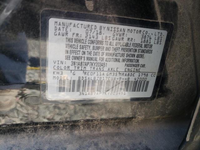 Photo 11 VIN: 3N1AB7AP7KY203451 - NISSAN SENTRA 