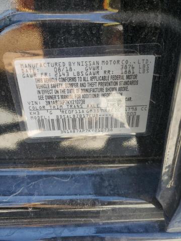 Photo 11 VIN: 3N1AB7AP7KY210738 - NISSAN SENTRA 