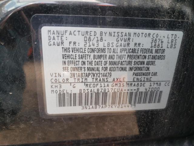 Photo 12 VIN: 3N1AB7AP7KY214479 - NISSAN SENTRA S 