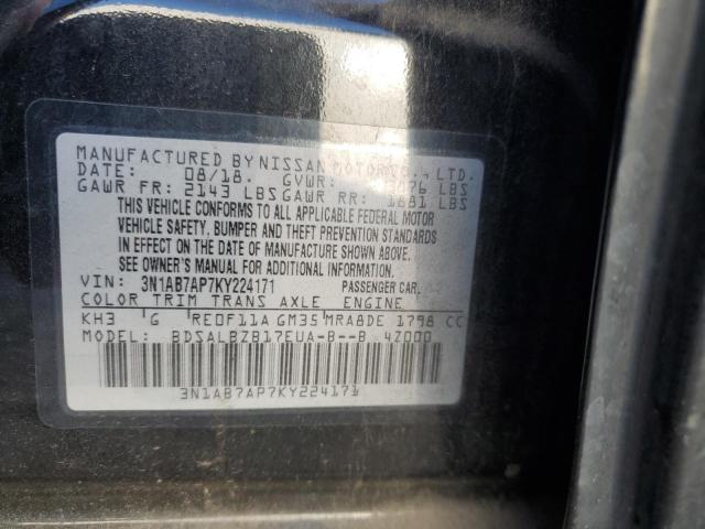 Photo 9 VIN: 3N1AB7AP7KY224171 - NISSAN SENTRA S 