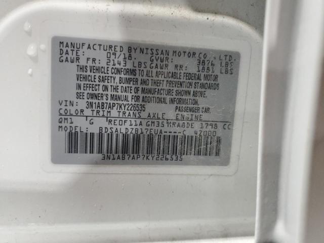 Photo 12 VIN: 3N1AB7AP7KY226535 - NISSAN SENTRA S 