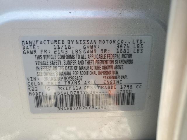 Photo 12 VIN: 3N1AB7AP7KY263407 - NISSAN SENTRA 