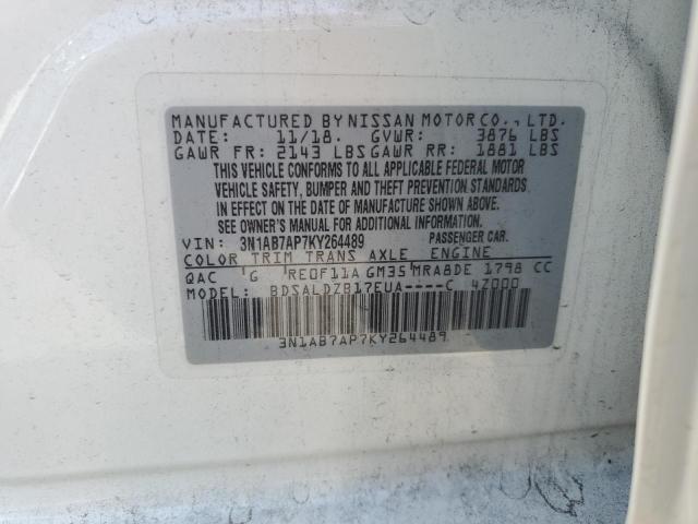 Photo 12 VIN: 3N1AB7AP7KY264489 - NISSAN SENTRA S 