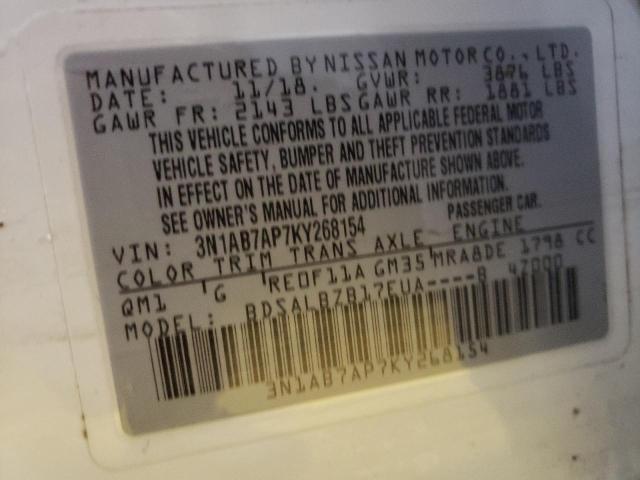 Photo 11 VIN: 3N1AB7AP7KY268154 - NISSAN SENTRA S 