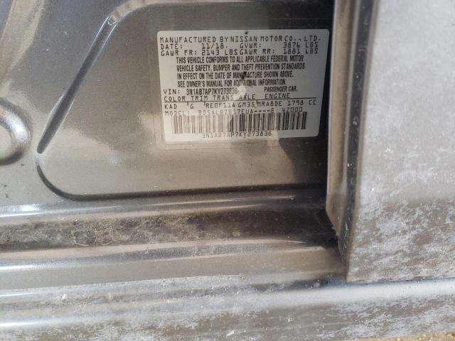 Photo 9 VIN: 3N1AB7AP7KY273838 - NISSAN SENTRA S 