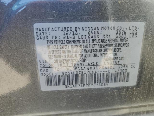 Photo 11 VIN: 3N1AB7AP7KY278084 - NISSAN SENTRA S 